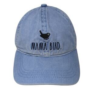 Mama Bird Slideback Baseball Cap Blue One Size Adjustable Embroidered Rae Dunn